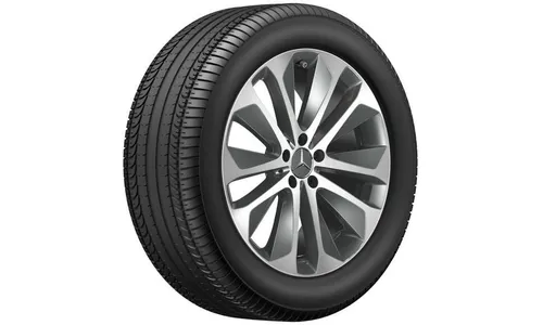 Колесный диск 8,5J×20 ET55,5 для Mercedes-Benz GLE 167, передняя ось, серый Himalaya, с алмазной проточкой, 10 спиц — фото 2