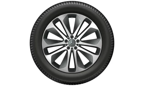 Колесный диск 8,5J×20 ET55,5 для Mercedes-Benz GLE 167, передняя ось, серый Himalaya, с алмазной проточкой, 10 спиц — фото 3