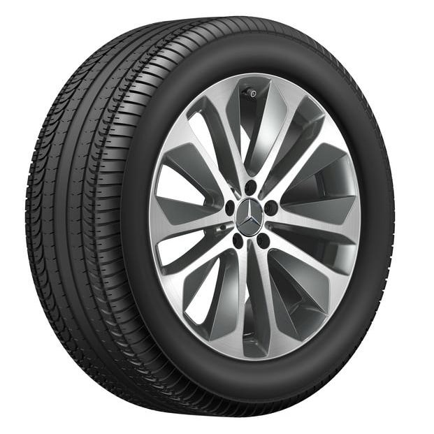 Колесный диск 8,5J×20 ET42 для Mercedes-Benz GLE 167, задняя ось, серый Himalaya, с алмазной проточкой, 10 спиц — фото 2