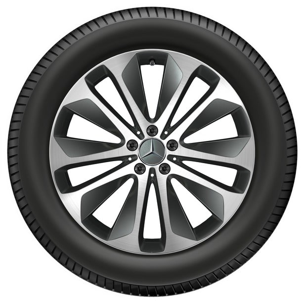 Колесный диск 8,5J×20 ET42 для Mercedes-Benz GLE 167, задняя ось, серый Himalaya, с алмазной проточкой, 10 спиц — фото 3