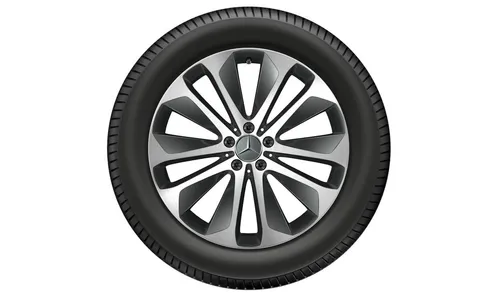Колесный диск 8,5J×20 ET42 для Mercedes-Benz GLE 167, задняя ось, серый Himalaya, с алмазной проточкой, 10 спиц — фото 3