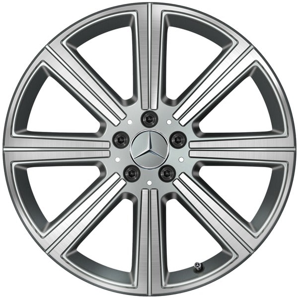 Колесный диск 8,5J×20 ET62,5 для Mercedes-Benz GLS 167, передняя и задняя оси, серый Himalaya, 8 спиц — фото 1