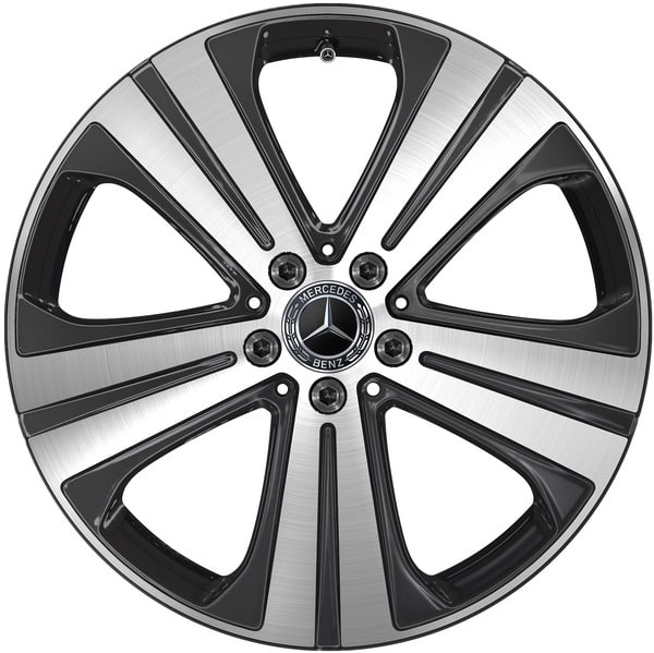 Колесный диск 8J×19 ET61 для Mercedes-Benz GLE 167, передняя и задняя оси, черный, с алмазной проточкой, 5 спиц — фото 1