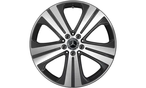 Колесный диск 8J×19 ET61 для Mercedes-Benz GLE 167, передняя и задняя оси, черный, с алмазной проточкой, 5 спиц — фото 1