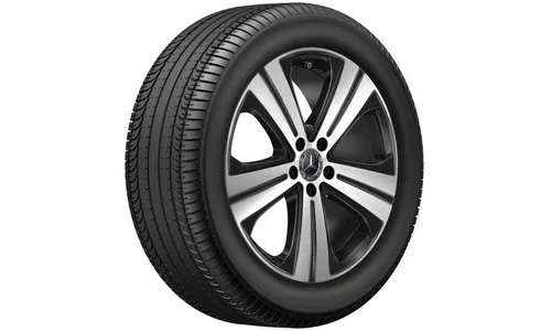 Колесный диск 8J×19 ET61 для Mercedes-Benz GLE 167, передняя и задняя оси, черный, с алмазной проточкой, 5 спиц — фото 2