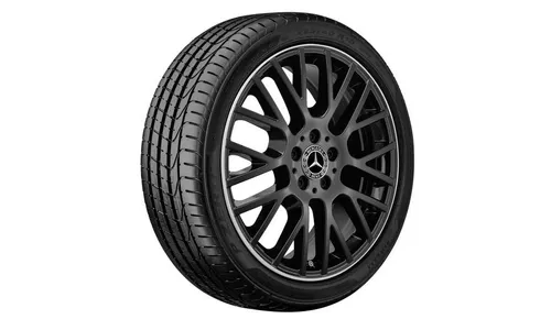 Колесный диск 8J×19 ET61 для Mercedes-Benz GLE 167, передняя и задняя оси, черный, с алмазной проточкой, Y-образные спицы — фото 2
