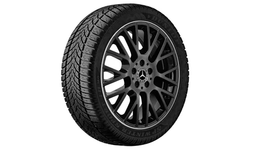 Колесный диск 8J×19 ET61 для Mercedes-Benz GLE 167, передняя и задняя оси, черный, с алмазной проточкой, Y-образные спицы — фото 4