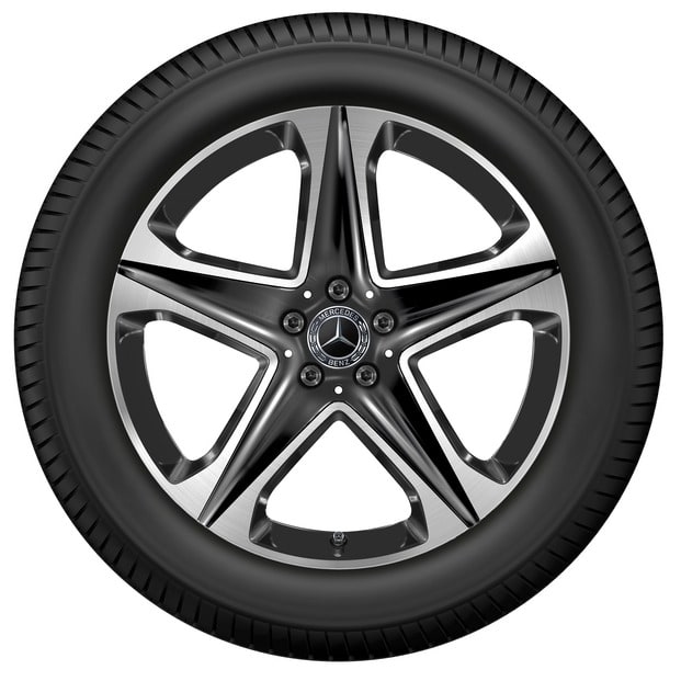 Колесный диск 8,5J×20 ET55,5 для Mercedes-Benz GLE 167, передняя ось, черный, с алмазной проточкой, 5 спиц — фото 3