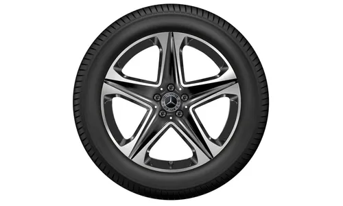 Колесный диск 8,5J×20 ET55,5 для Mercedes-Benz GLE 167, передняя ось, черный, с алмазной проточкой, 5 спиц — фото 3