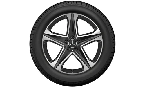 Колесный диск 8,5J×20 ET42 для Mercedes-Benz GLE 167, задняя ось, черный, с алмазной проточкой, 5 спиц — фото 3