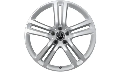 Колесный диск 8,5J×20 ET55,6 для Mercedes-Benz GLE 167, передняя ось, серебристый Vanadium Silver, 5 двойных спиц — фото 1