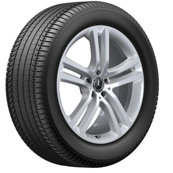 Колесный диск 8,5J×20 ET55,6 для Mercedes-Benz GLE 167, передняя ось, серебристый Vanadium Silver, 5 двойных спиц — фото 2