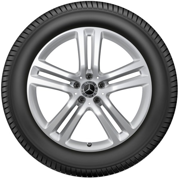 Колесный диск 8,5J×20 ET55,6 для Mercedes-Benz GLE 167, передняя ось, серебристый Vanadium Silver, 5 двойных спиц — фото 3