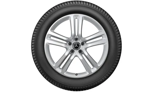 Колесный диск 8,5J×20 ET55,6 для Mercedes-Benz GLE 167, передняя ось, серебристый Vanadium Silver, 5 двойных спиц — фото 3