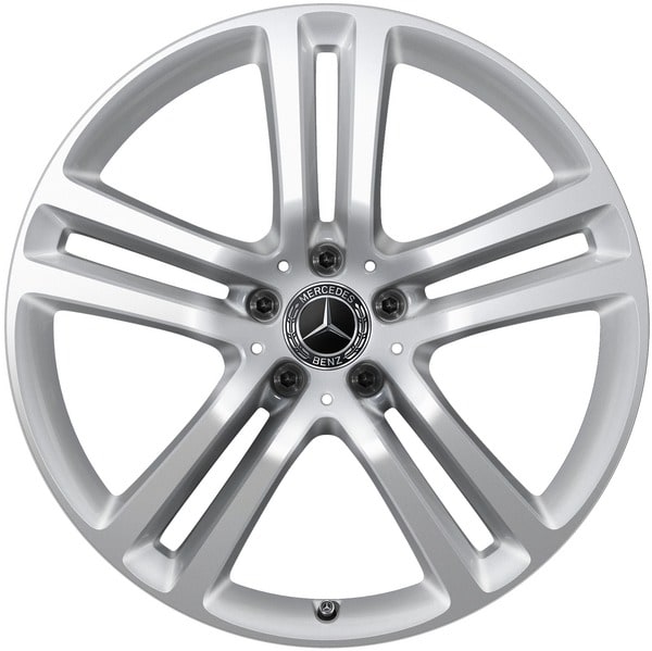 Колесный диск 8,5J×20 ET42 для Mercedes-Benz GLE 167, задняя ось, серебристый Vanadium Silver, 5 двойных спиц — фото 1