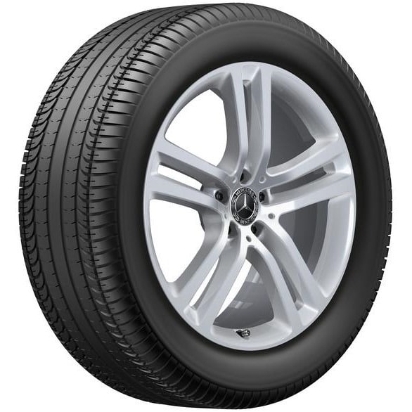 Колесный диск 8,5J×20 ET42 для Mercedes-Benz GLE 167, задняя ось, серебристый Vanadium Silver, 5 двойных спиц — фото 2