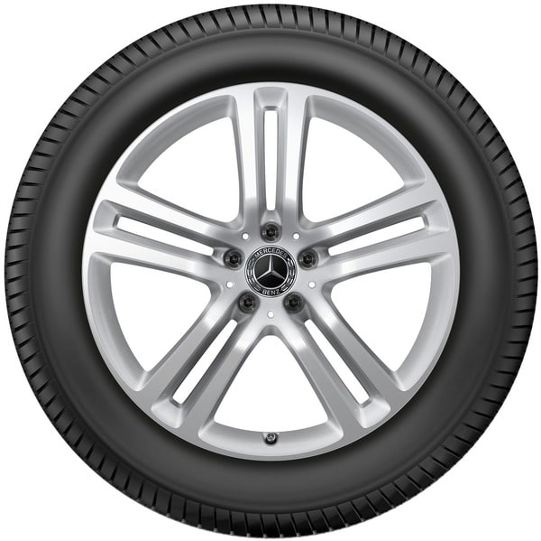 Колесный диск 8,5J×20 ET42 для Mercedes-Benz GLE 167, задняя ось, серебристый Vanadium Silver, 5 двойных спиц — фото 3