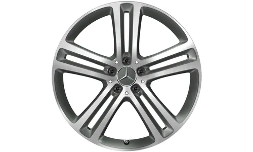Колесный диск 8,5J×20 ET42 для Mercedes-Benz GLE 167, задняя ось, серый Himalaya, матовый, с алмазной проточкой, 5 двойных спиц — фото 1