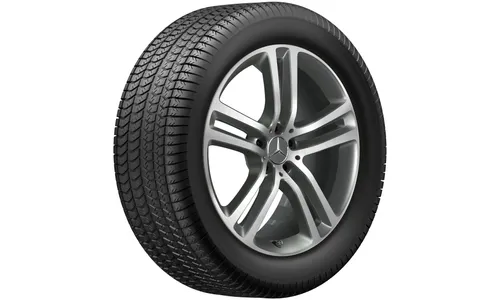 Колесный диск 8,5J×20 ET42 для Mercedes-Benz GLE 167, задняя ось, серый Himalaya, матовый, с алмазной проточкой, 5 двойных спиц — фото 2