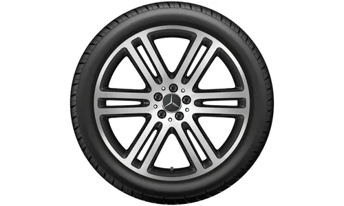 Колесный диск 10J×21 ET54,6 для Mercedes-Benz GLE 167, передняя ось, черный, матовый, кромка обода с алмазной проточкой, 6 двойных спиц — фото 3