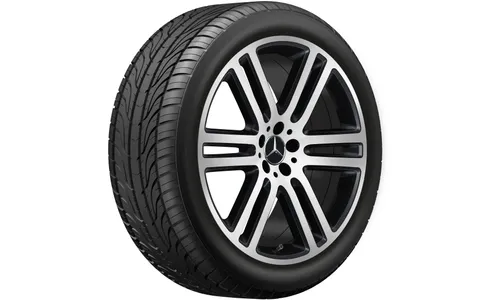 Колесный диск 11J×21 ET49 для Mercedes-Benz GLE 167, задняя ось, черный, матовый, с алмазной проточкой, 6 двойных спиц — фото 4