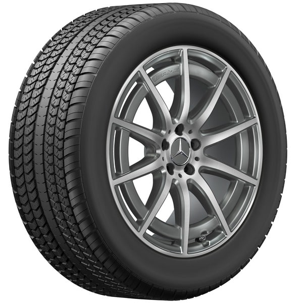 Колесный диск AMG 9,5J×20 ET57 для Mercedes-Benz GLE 167, передняя ось, серый Tantal, кромка обода с алмазной проточкой, 10 спиц — фото 3