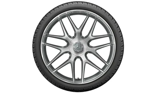 Колесный диск AMG 10J×22 ET55 для Mercedes-Benz GLE 167, передняя ось, титаново-серый, перекрестные спицы — фото 2