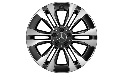 Колесный диск 8,5J×19 ET62,5 для Mercedes-Benz GLS 167, передняя и задняя оси, черный, с алмазной проточкой, 6 двойных спиц — фото 1
