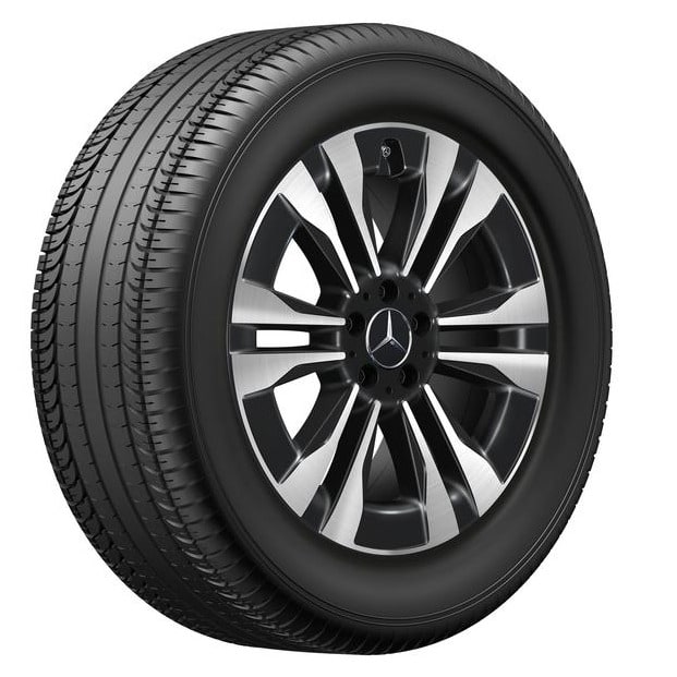 Колесный диск 8,5J×19 ET62,5 для Mercedes-Benz GLS 167, передняя и задняя оси, черный, с алмазной проточкой, 6 двойных спиц — фото 2