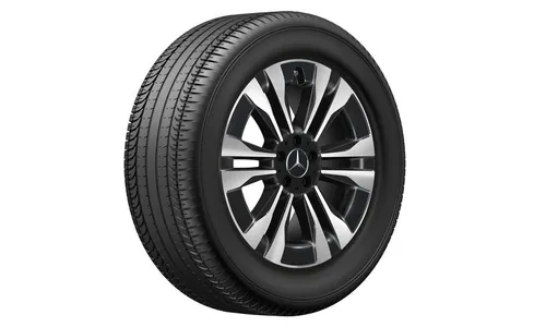 Колесный диск 8,5J×19 ET62,5 для Mercedes-Benz GLS 167, передняя и задняя оси, черный, с алмазной проточкой, 6 двойных спиц — фото 2