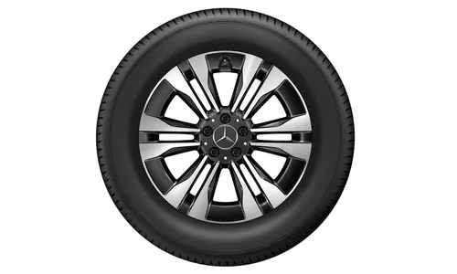 Колесный диск 8,5J×19 ET62,5 для Mercedes-Benz GLS 167, передняя и задняя оси, черный, с алмазной проточкой, 6 двойных спиц — фото 3
