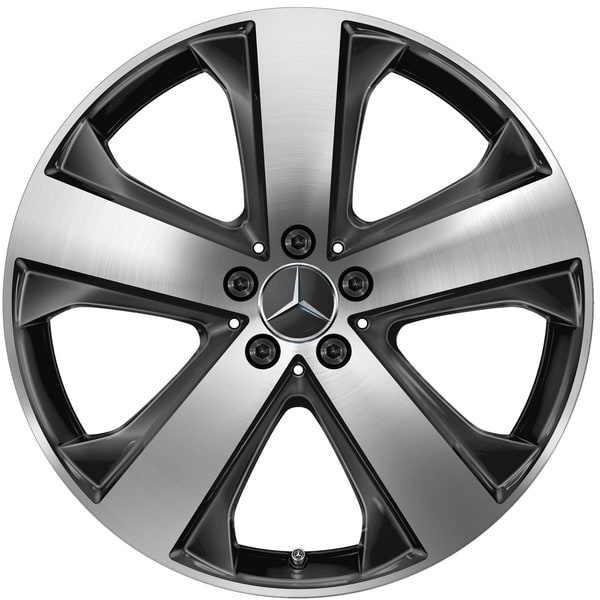 Колесный диск 8,5J×20 ET62,6 для Mercedes-Benz GLS 167, передняя и задняя оси, черный, с алмазной проточкой, 5 спиц — фото 1