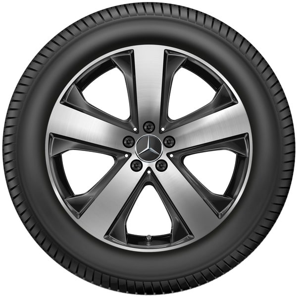 Колесный диск 8,5J×20 ET62,6 для Mercedes-Benz GLS 167, передняя и задняя оси, черный, с алмазной проточкой, 5 спиц — фото 3