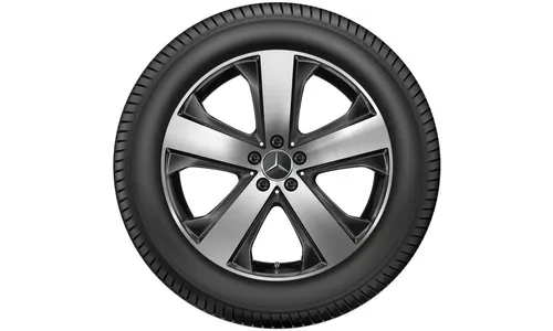 Колесный диск 8,5J×20 ET62,6 для Mercedes-Benz GLS 167, передняя и задняя оси, черный, с алмазной проточкой, 5 спиц — фото 3