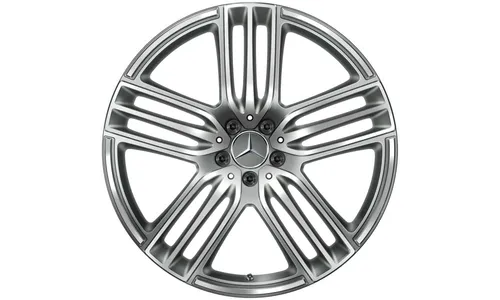 Колесный диск 10J×21 ET62,5 для Mercedes-Benz GLS 167, передняя ось, серый Himalaya, с алмазной проточкой, 5 тройных спиц — фото 1