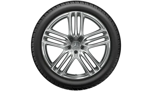 Колесный диск 10J×21 ET62,5 для Mercedes-Benz GLS 167, передняя ось, серый Himalaya, с алмазной проточкой, 5 тройных спиц — фото 3