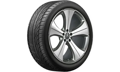 Колесный диск 11J×21 ET55 для Mercedes-Benz GLS 167, задняя ось, серый Himalaya, с алмазной проточкой, 5 спиц — фото 2