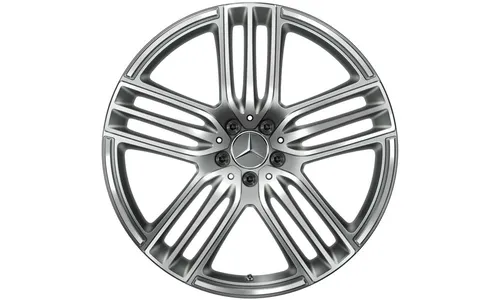 Колесный диск 11J×21 ET55 для Mercedes-Benz GLE 167, задняя ось, серый Himalaya, с алмазной проточкой, 5 тройных спиц — фото 1