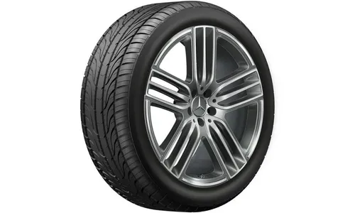 Колесный диск 11J×21 ET55 для Mercedes-Benz GLE 167, задняя ось, серый Himalaya, с алмазной проточкой, 5 тройных спиц — фото 2