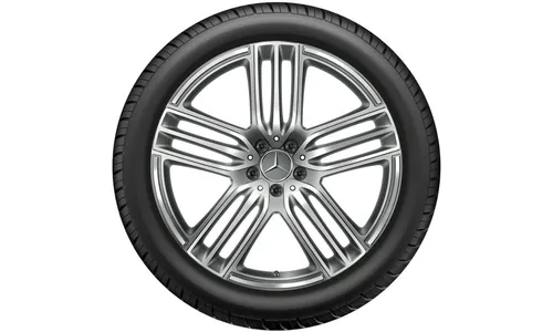 Колесный диск 11J×21 ET55 для Mercedes-Benz GLE 167, задняя ось, серый Himalaya, с алмазной проточкой, 5 тройных спиц — фото 3