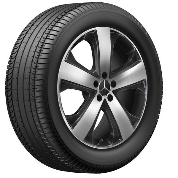 Колесный диск 8,5J×20 ET35,5 для Mercedes-Benz GLS 167, задняя ось, черный, с алмазной проточкой — фото 2
