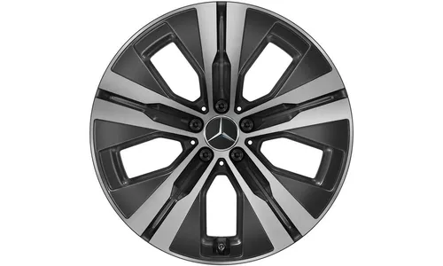 Колесный диск 8,5J×20 ET55,5 для Mercedes-Benz GLE 167, передняя ось, черный, с алмазной проточкой, 5 спиц — фото 1
