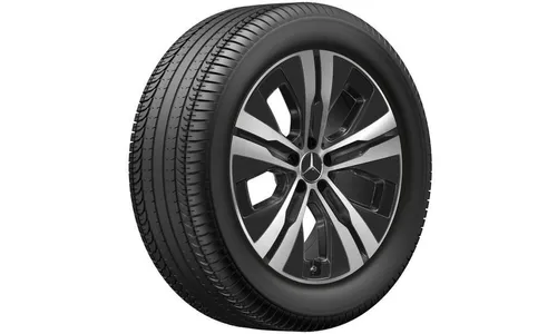 Колесный диск 8,5J×20 ET55,5 для Mercedes-Benz GLE 167, передняя ось, черный, с алмазной проточкой, 5 спиц — фото 2