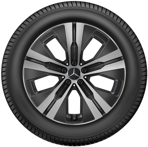 Колесный диск 8,5J×20 ET55,5 для Mercedes-Benz GLE 167, передняя ось, черный, с алмазной проточкой, 5 спиц — фото 3