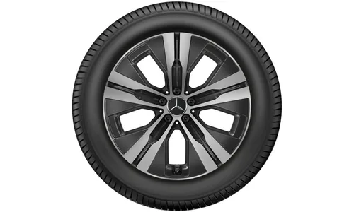 Колесный диск 8,5J×20 ET55,5 для Mercedes-Benz GLE 167, передняя ось, черный, с алмазной проточкой, 5 спиц — фото 3
