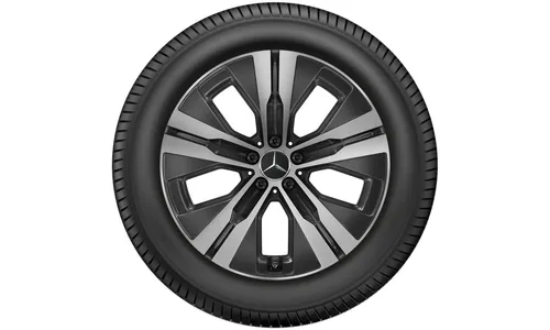 Колесный диск 8,5J×20 ET42 для Mercedes-Benz GLE 167, задняя ось, черный, с алмазной проточкой, 5 спиц — фото 3