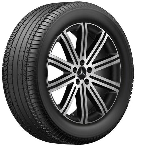 Колесный диск 8,5J×20 ET55,5 для Mercedes-Benz GLE 167, передняя ось, черный, с алмазной проточкой, 10 спиц — фото 1