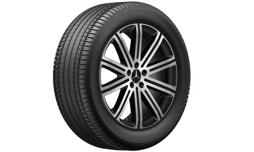 Колесный диск 8,5J×20 ET55,5 для Mercedes-Benz GLE 167, передняя ось, черный, с алмазной проточкой, 10 спиц — фото 1