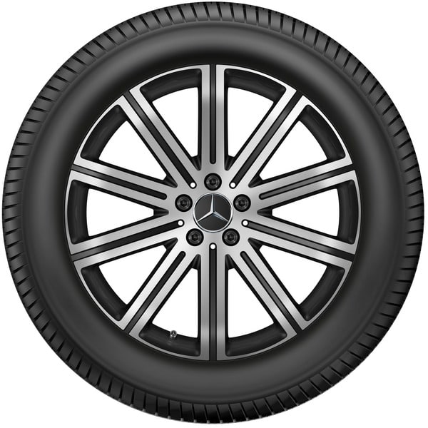 Колесный диск 8,5J×20 ET55,5 для Mercedes-Benz GLE 167, передняя ось, черный, с алмазной проточкой, 10 спиц — фото 2