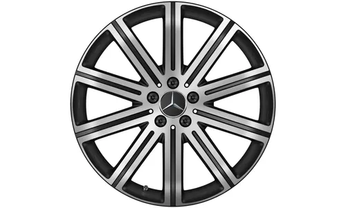 Колесный диск 8,5J×20 ET55,5 для Mercedes-Benz GLE 167, передняя ось, черный, с алмазной проточкой, 10 спиц — фото 3